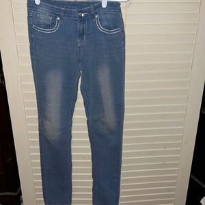 Paper denim and cloth embellished girls jeans size 14